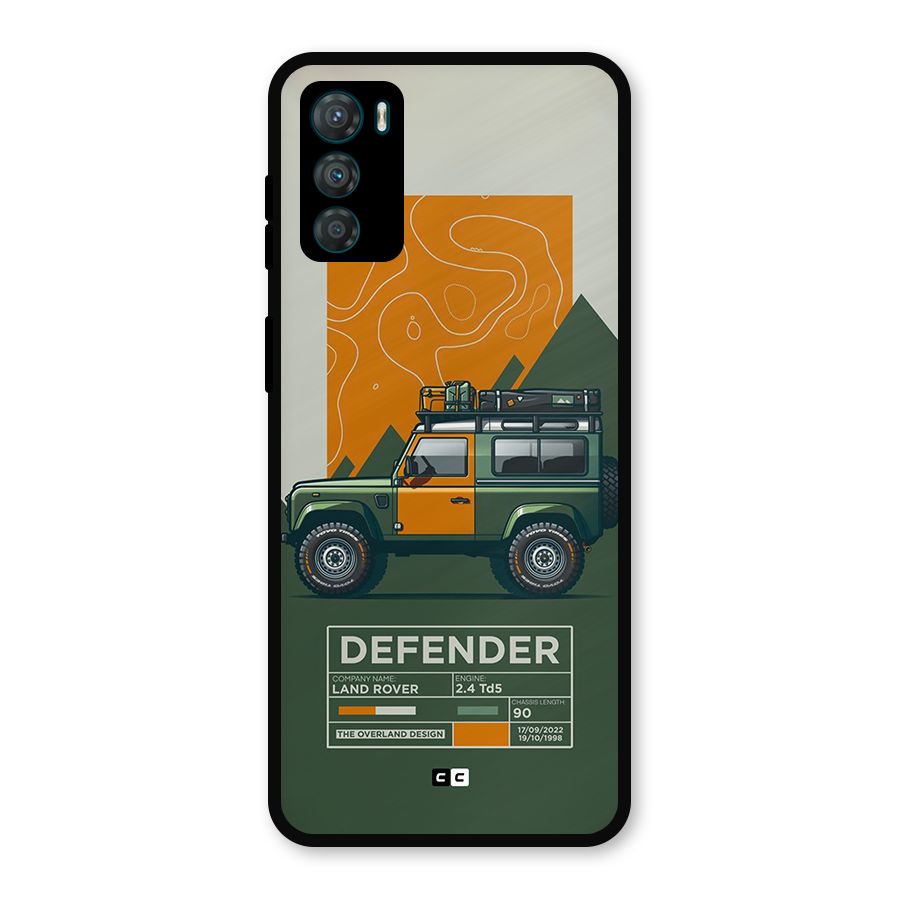 The Defence Car Metal Back Case for Moto G42
