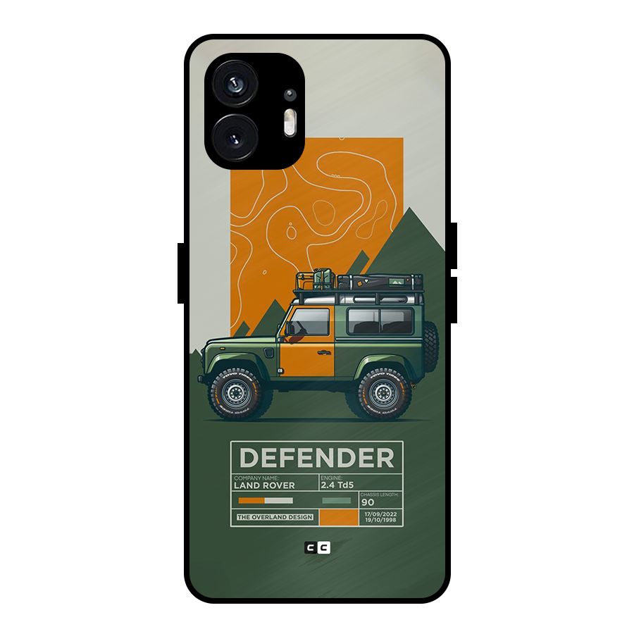 The Defence Car Metal Back Case for Nothing Phone 2