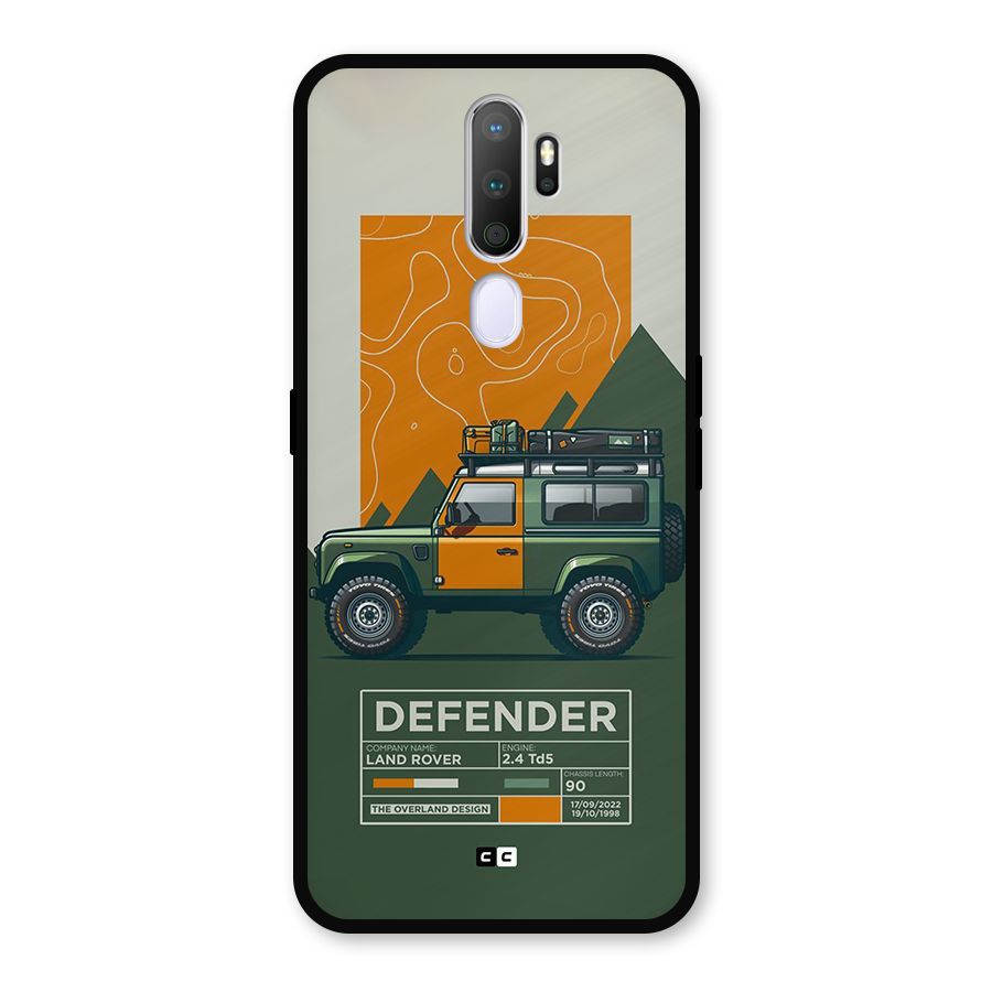 The Defence Car Metal Back Case for Oppo A9 (2020)