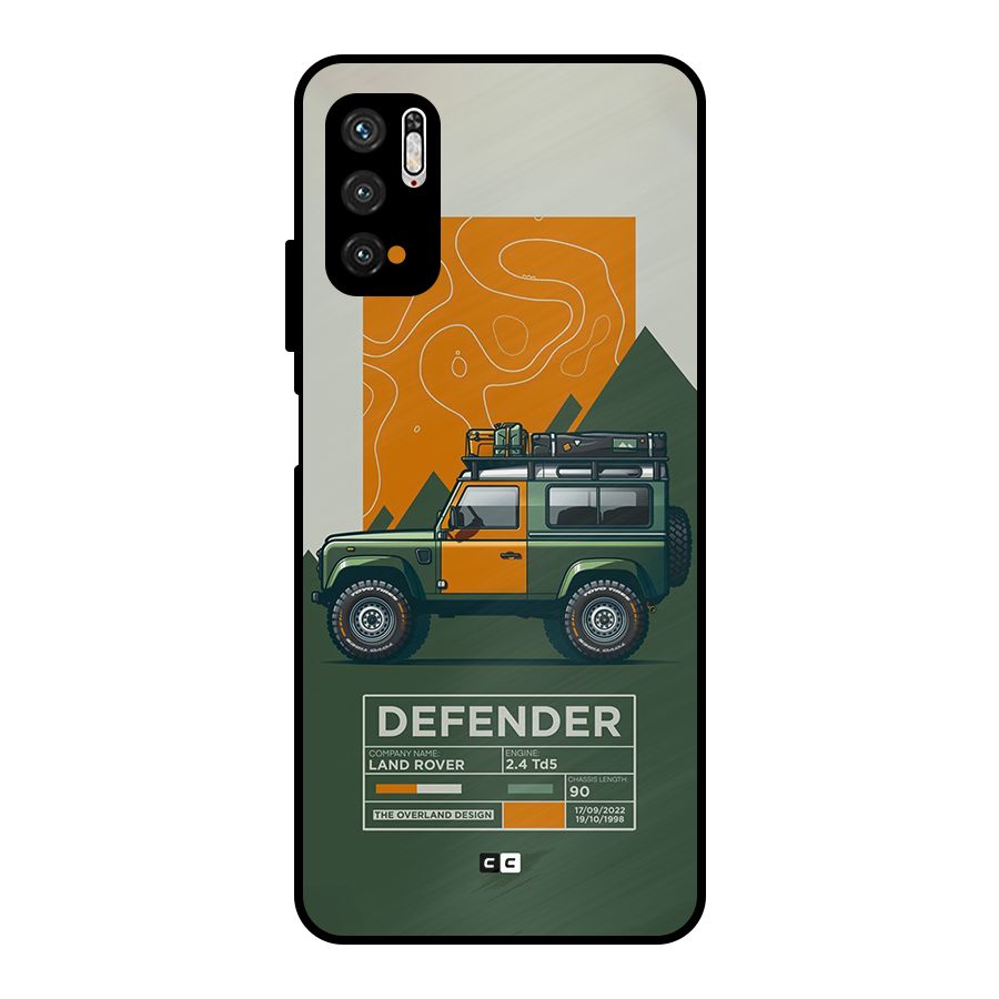 The Defence Car Metal Back Case for Poco M3 Pro 5G