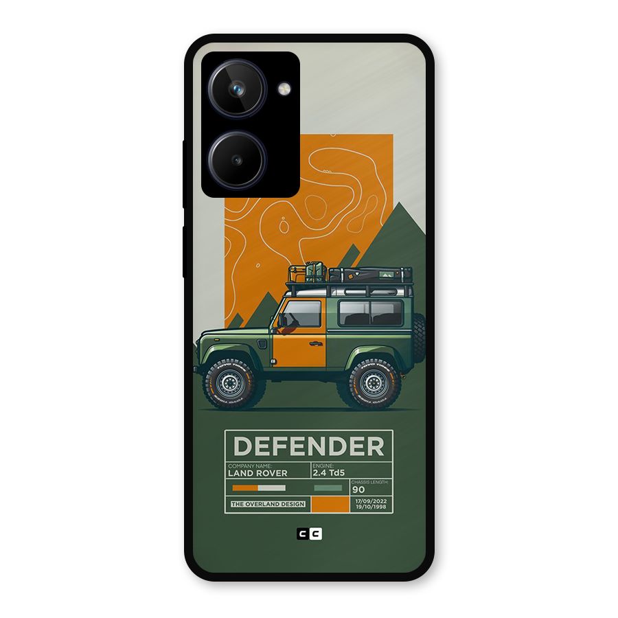 The Defence Car Metal Back Case for Realme 10