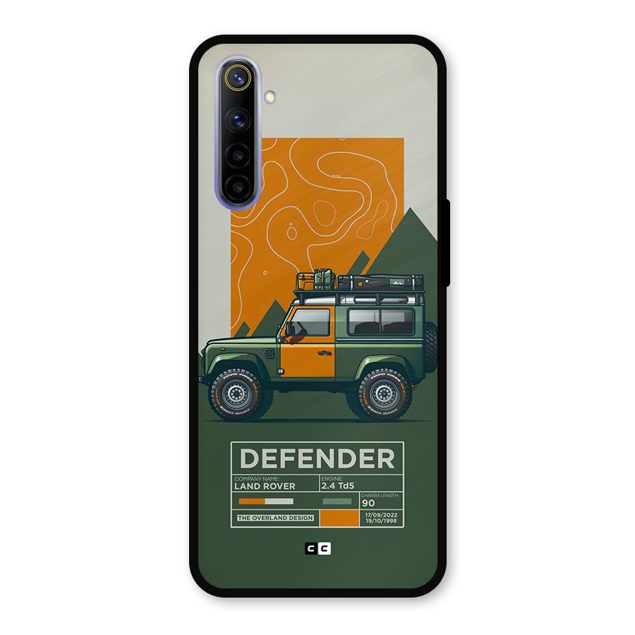 The Defence Car Metal Back Case for Realme 6