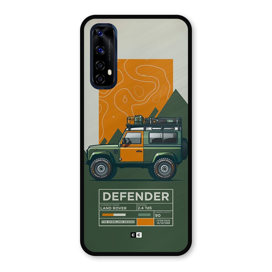 The Defence Car Metal Back Case for Realme 7