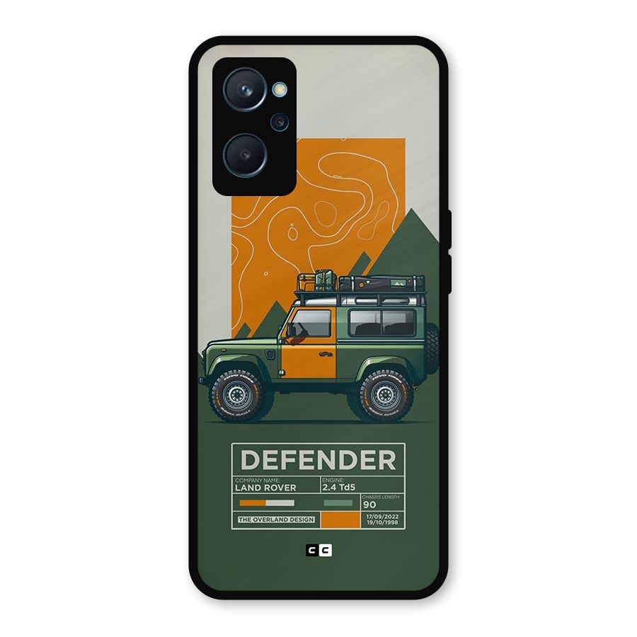 The Defence Car Metal Back Case for Realme 9i