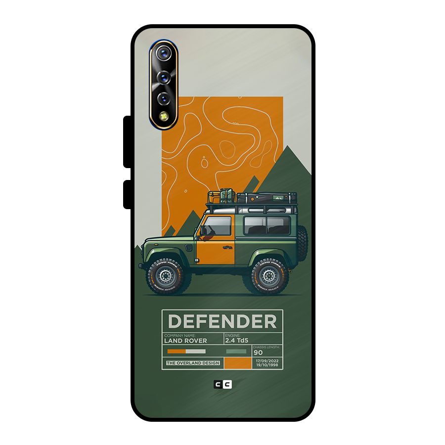 The Defence Car Metal Back Case for Vivo S1