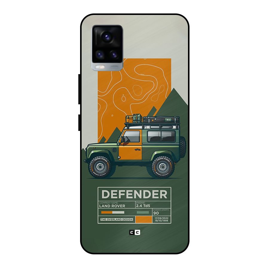 The Defence Car Metal Back Case for Vivo V20