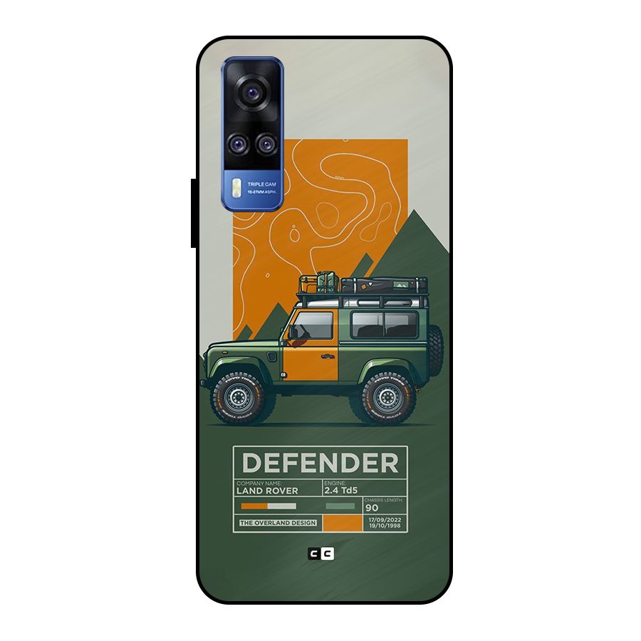 The Defence Car Metal Back Case for Vivo Y51