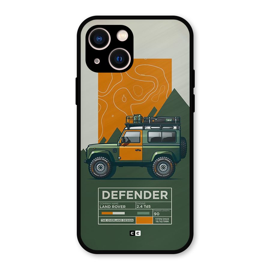 The Defence Car Metal Back Case for iPhone 13