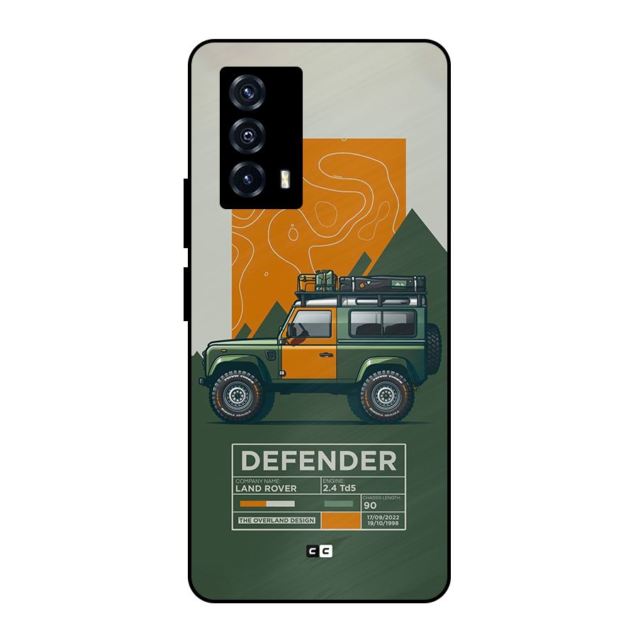 The Defence Car Metal Back Case for iQOO Z5