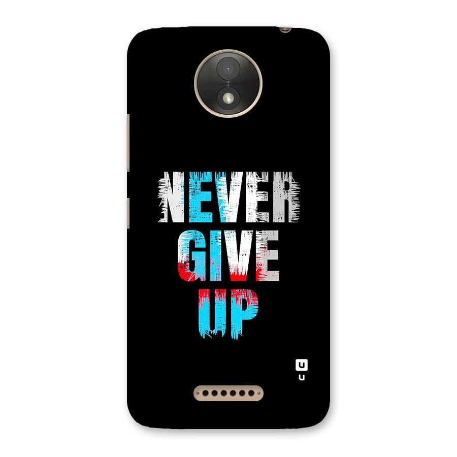The Determined Back Case for Moto C Plus