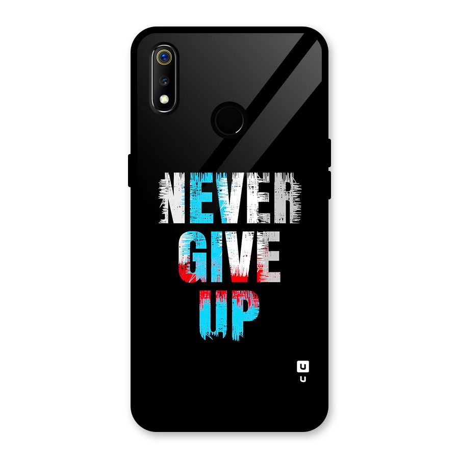 The Determined Glass Back Case for Realme 3i