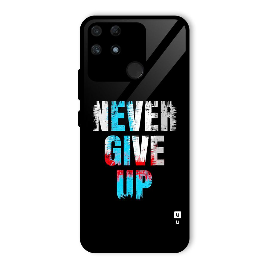The Determined Glass Back Case for Realme Narzo 50A