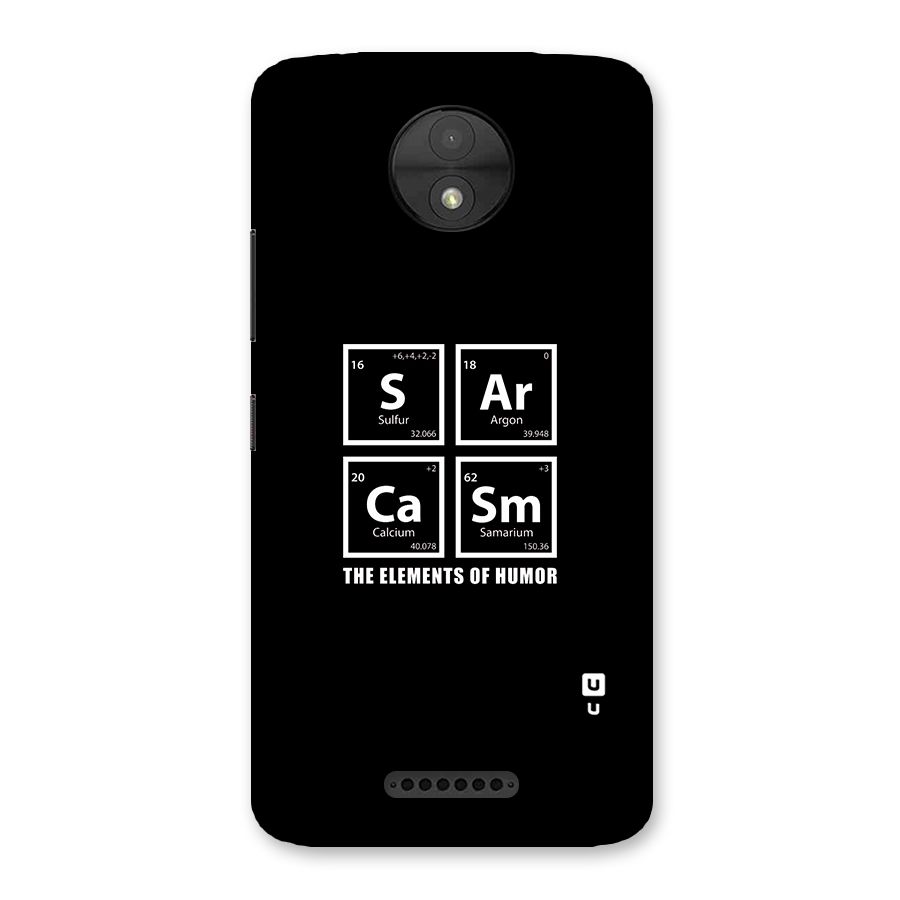The Elements of Humor Back Case for Moto C