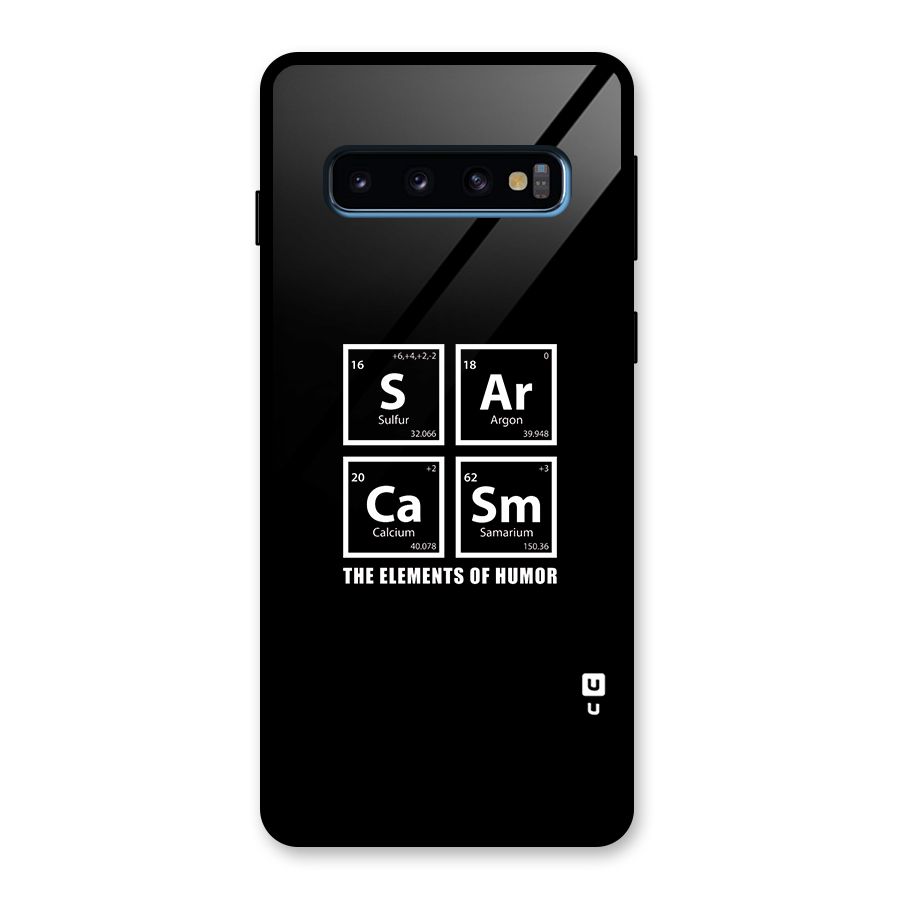 The Elements of Humor Glass Back Case for Galaxy S10