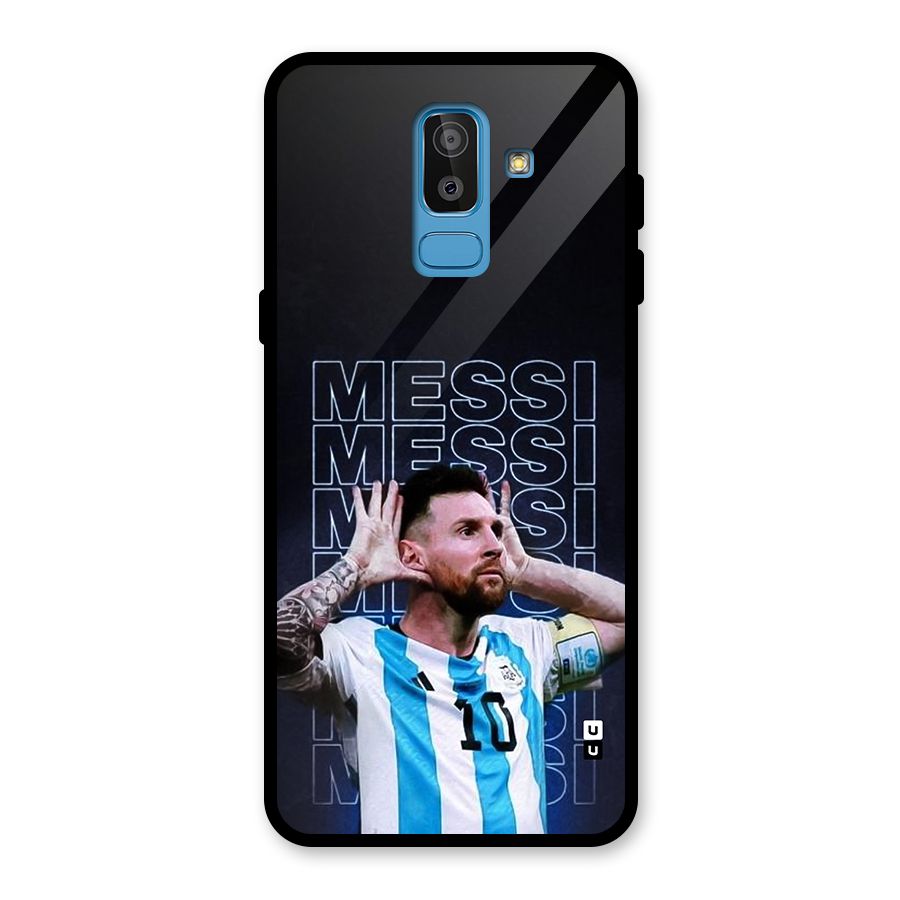 The Football Genius Glass Back Case for Galaxy J8