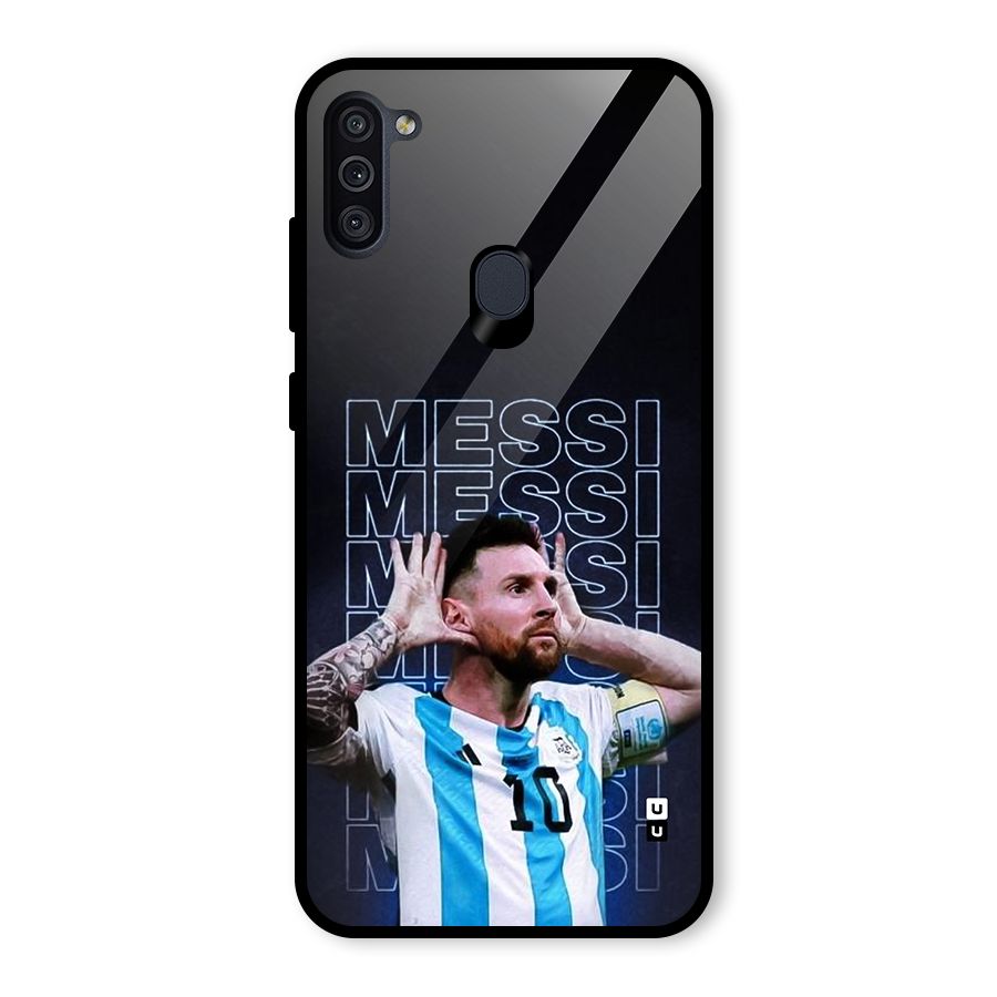 The Football Genius Glass Back Case for Galaxy M11