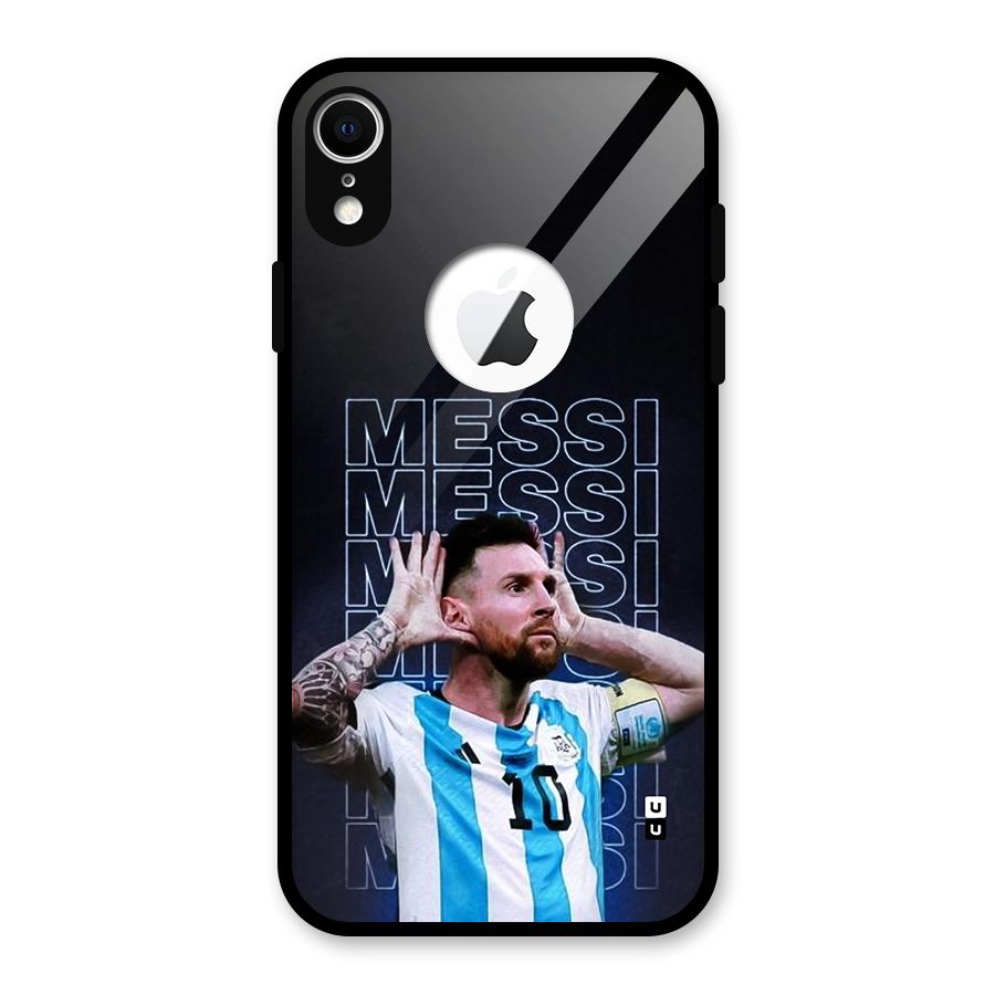 The Football Genius Glass Back Case for iPhone XR Logo Cut