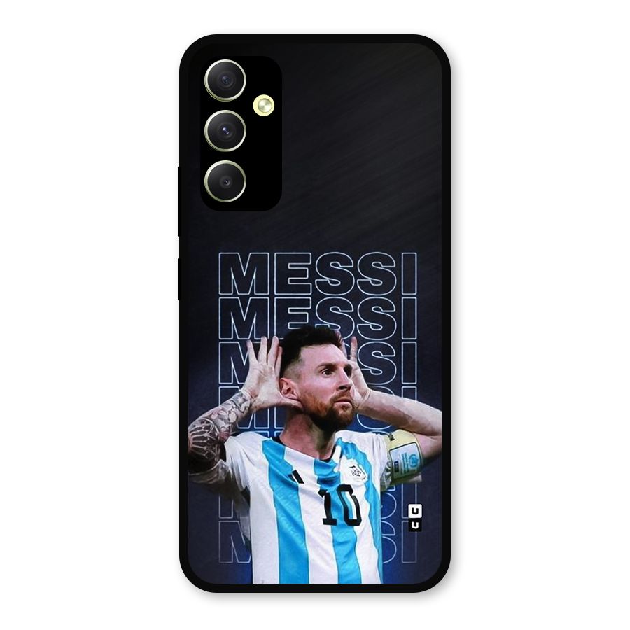 The Football Genius Metal Back Case for Galaxy A34