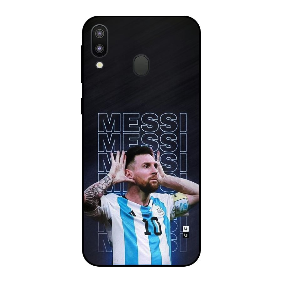 The Football Genius Metal Back Case for Galaxy M20