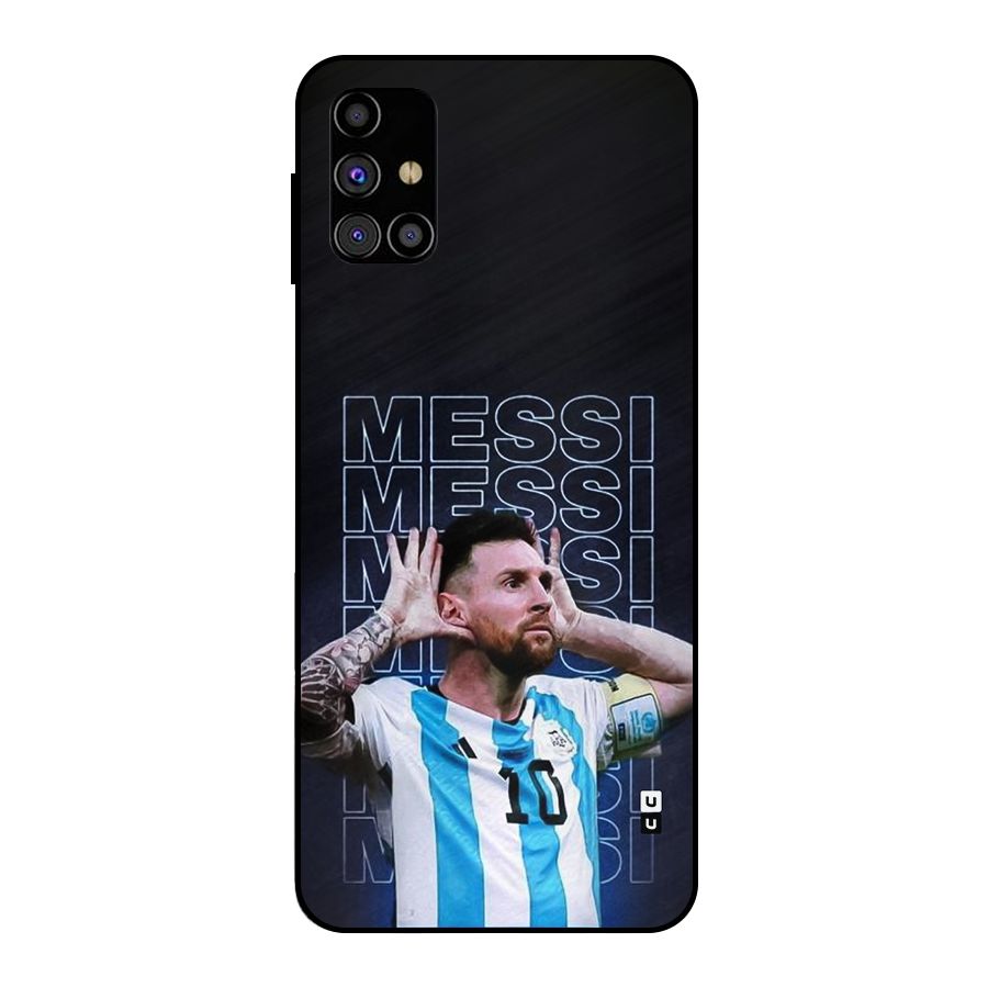 The Football Genius Metal Back Case for Galaxy M31s