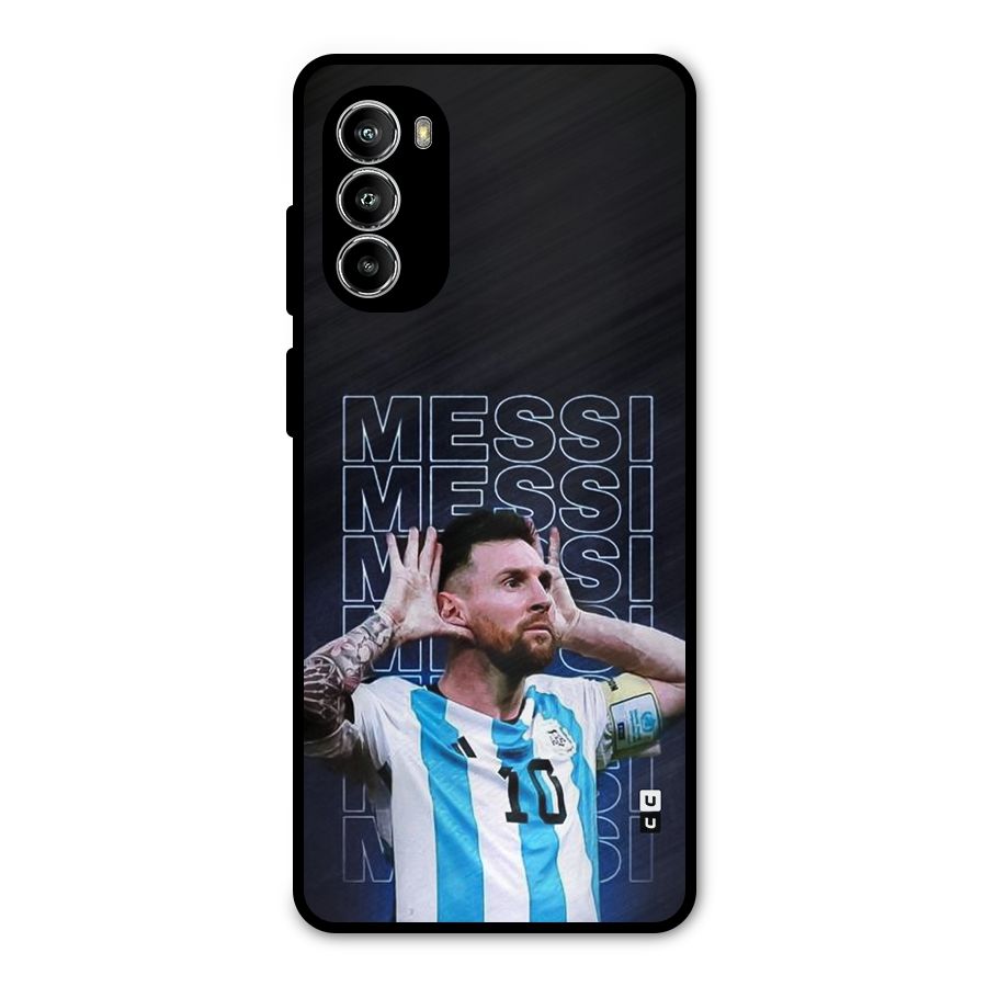 The Football Genius Metal Back Case for Moto G82