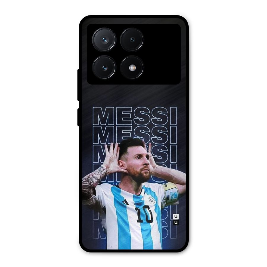 The Football Genius Metal Back Case for Poco X6 Pro