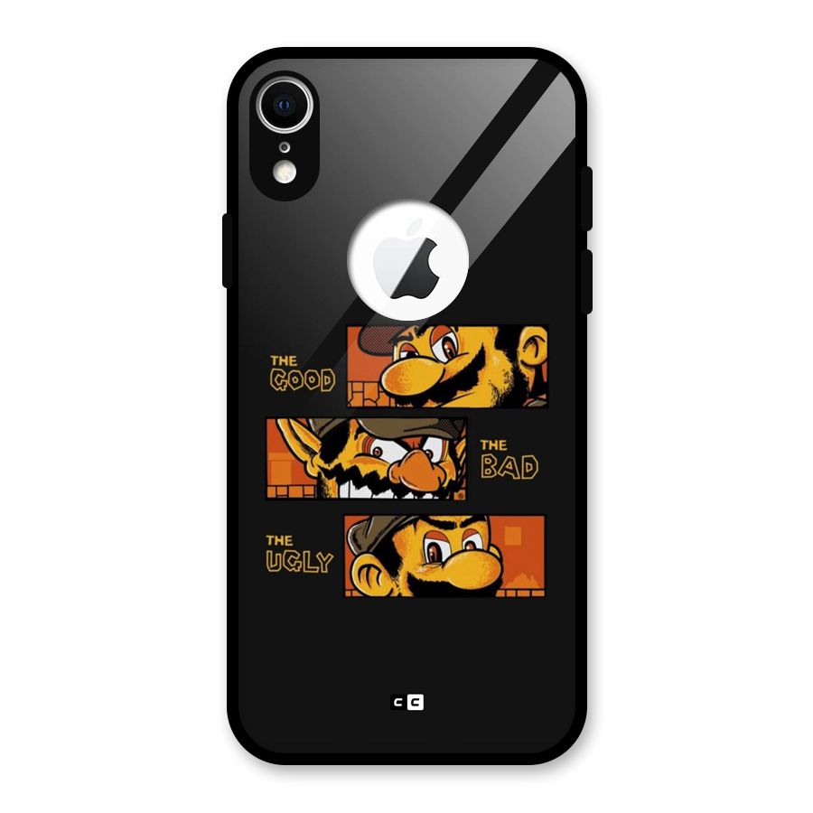 The Good Bad Ugly Glass Back Case for iPhone XR Logo Cut