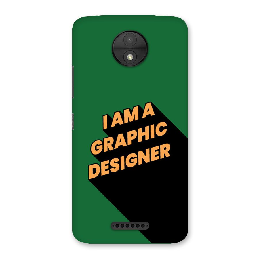 The Graphic Designer Back Case for Moto C