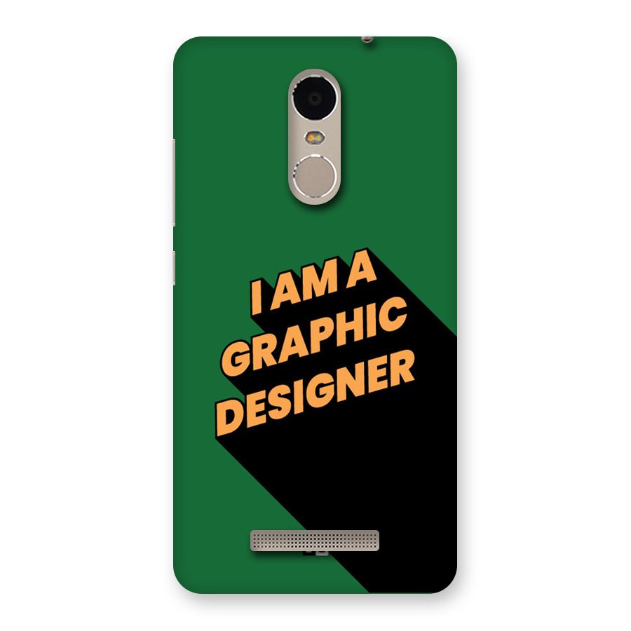 The Graphic Designer Back Case for Redmi Note 3