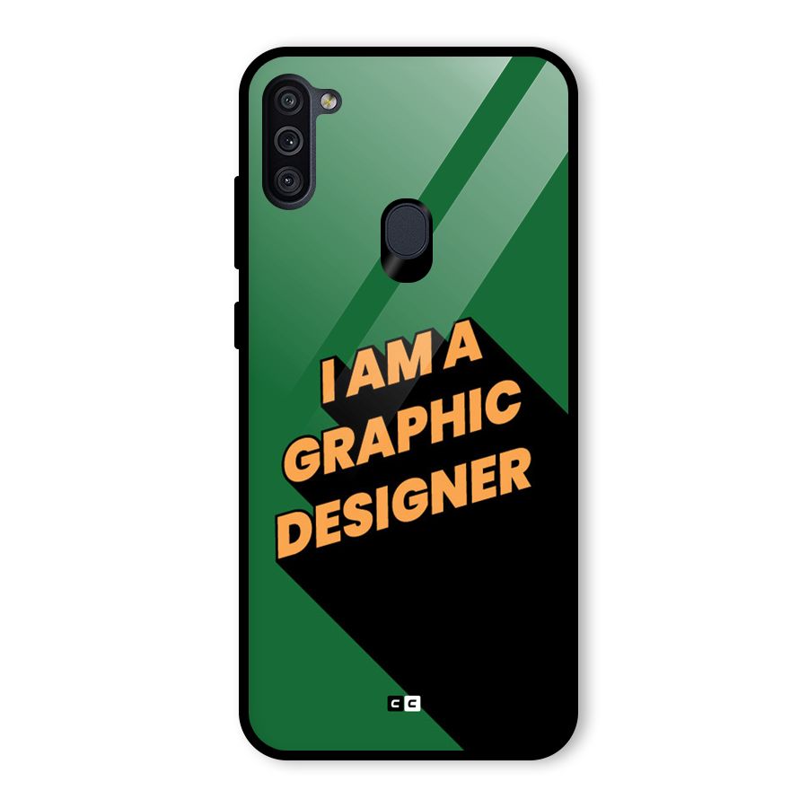 The Graphic Designer Glass Back Case for Galaxy M11