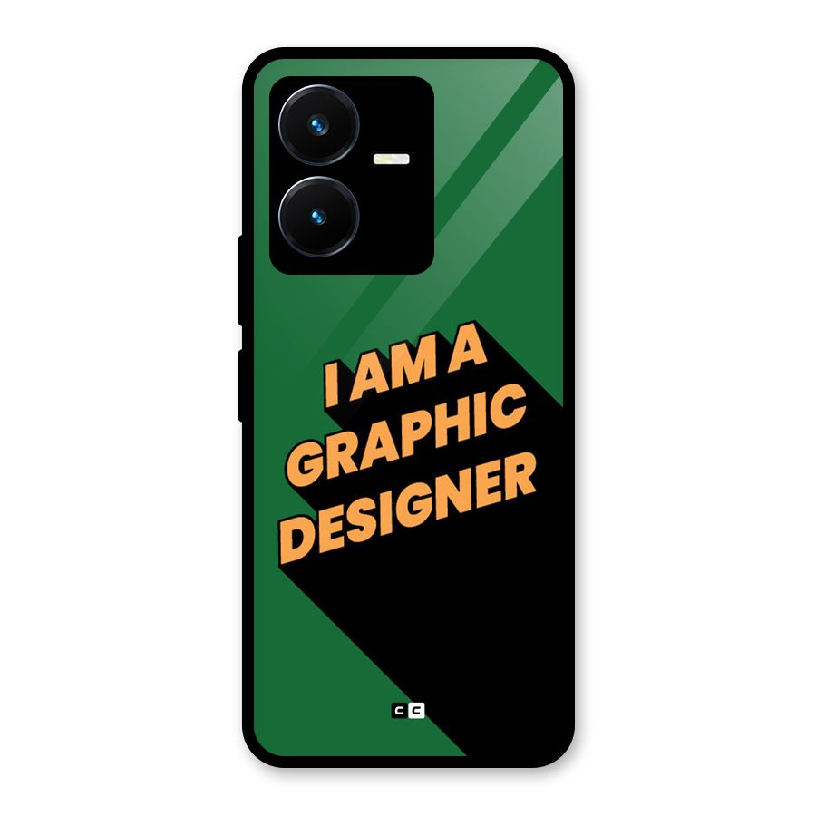 The Graphic Designer Glass Back Case for Vivo Y22s