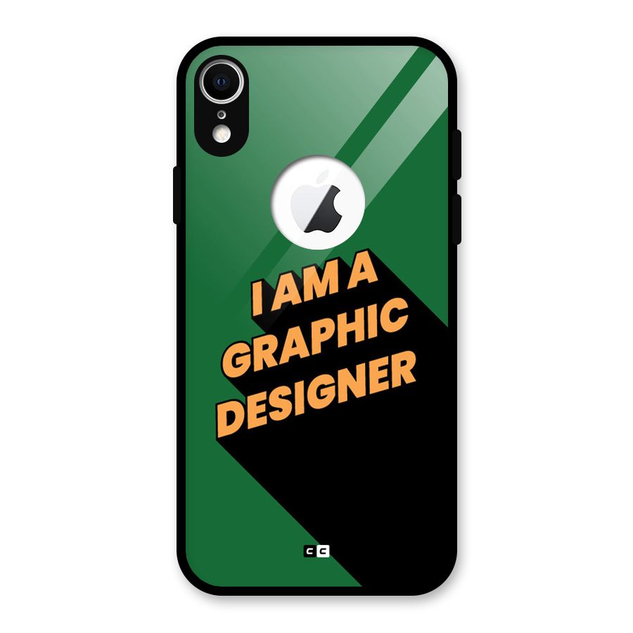 The Graphic Designer Glass Back Case for iPhone XR Logo Cut