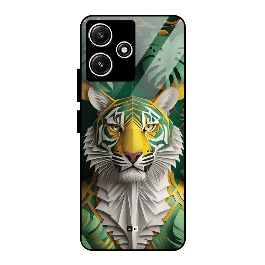 The Nature Tiger Glass Back Case for Poco M6 Pro