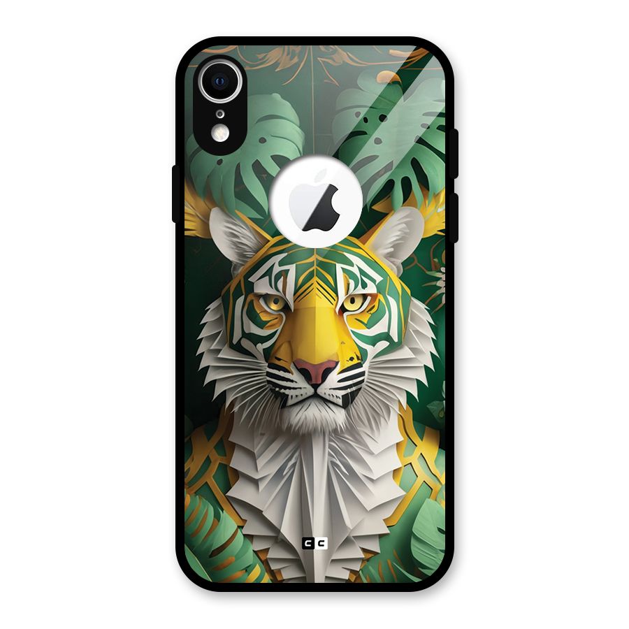 The Nature Tiger Glass Back Case for iPhone XR Logo Cut