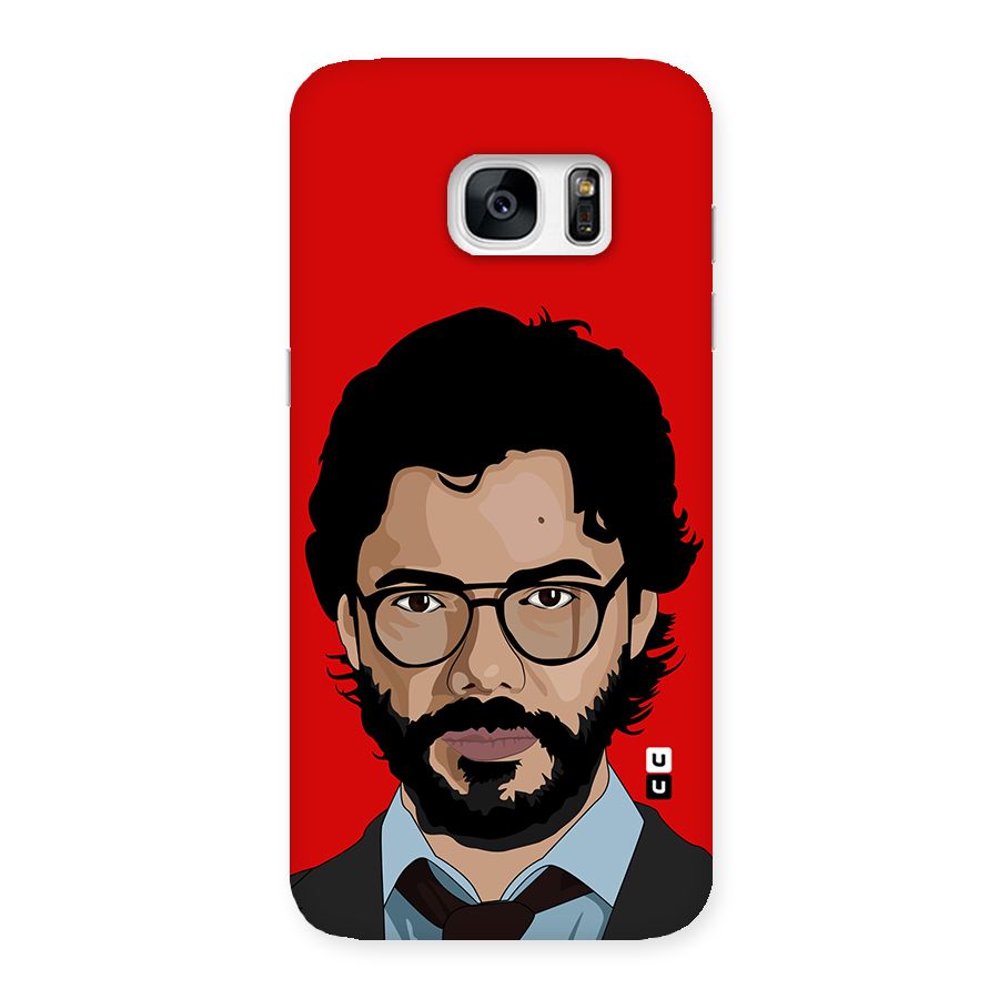 The Professor Illustration Art Back Case for Galaxy S7 Edge