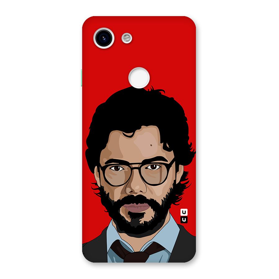 The Professor Illustration Art Back Case for Google Pixel 3