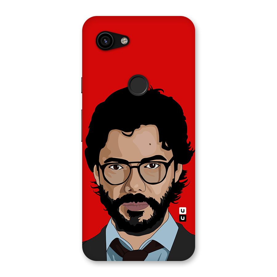 The Professor Illustration Art Back Case for Google Pixel 3a
