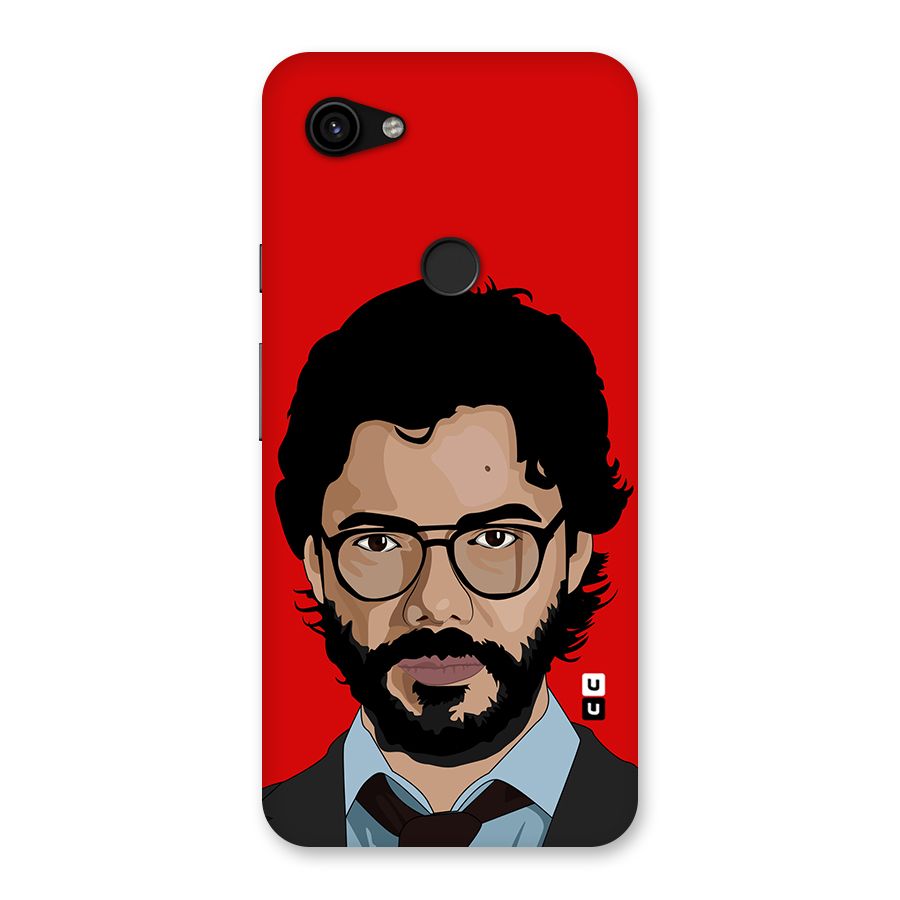 The Professor Illustration Art Back Case for Google Pixel 3a XL