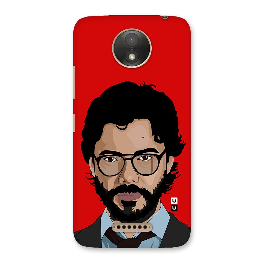 The Professor Illustration Art Back Case for Moto C Plus