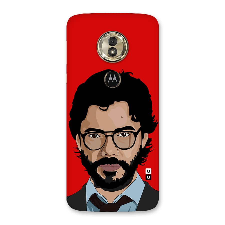 The Professor Illustration Art Back Case for Moto G6 Play