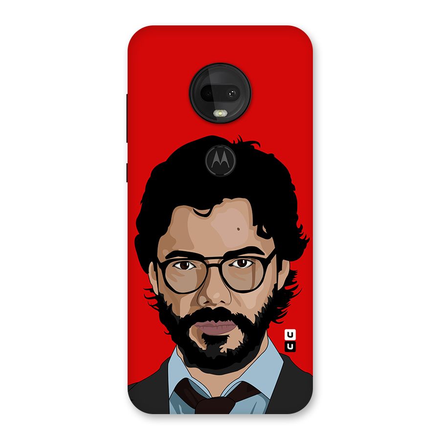 The Professor Illustration Art Back Case for Moto G7