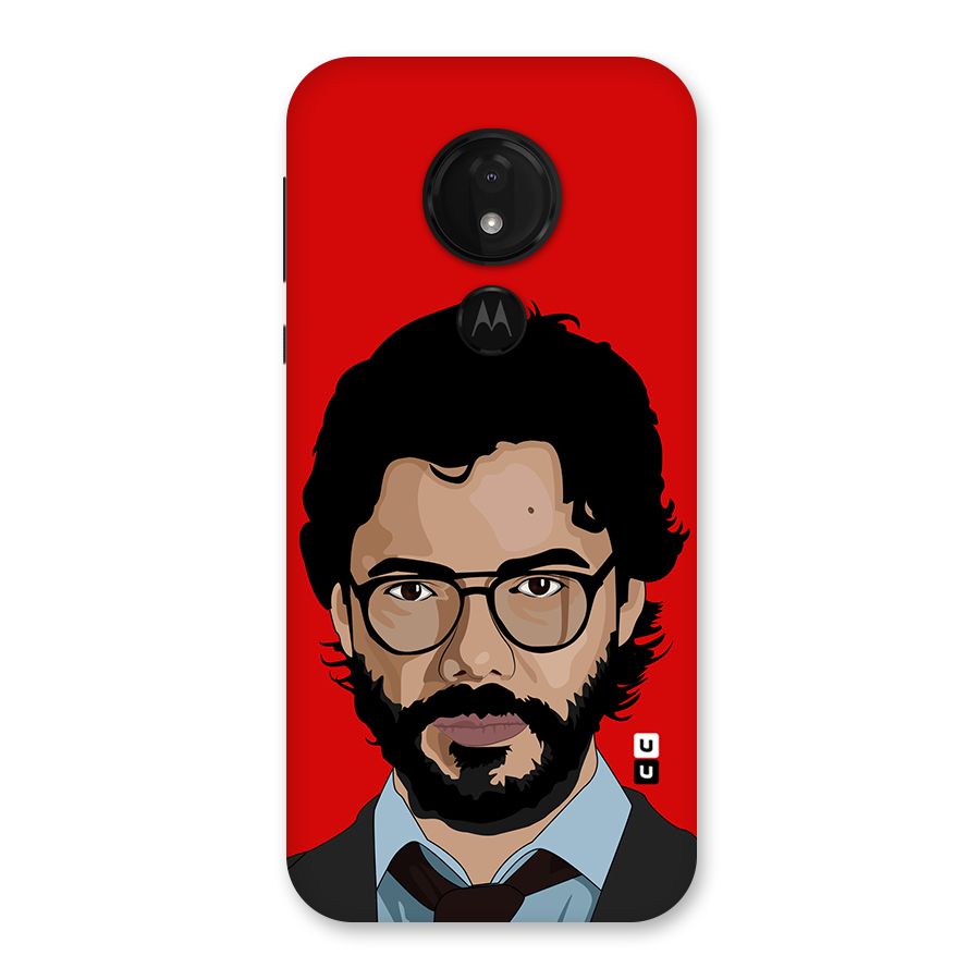 The Professor Illustration Art Back Case for Moto G7 Power