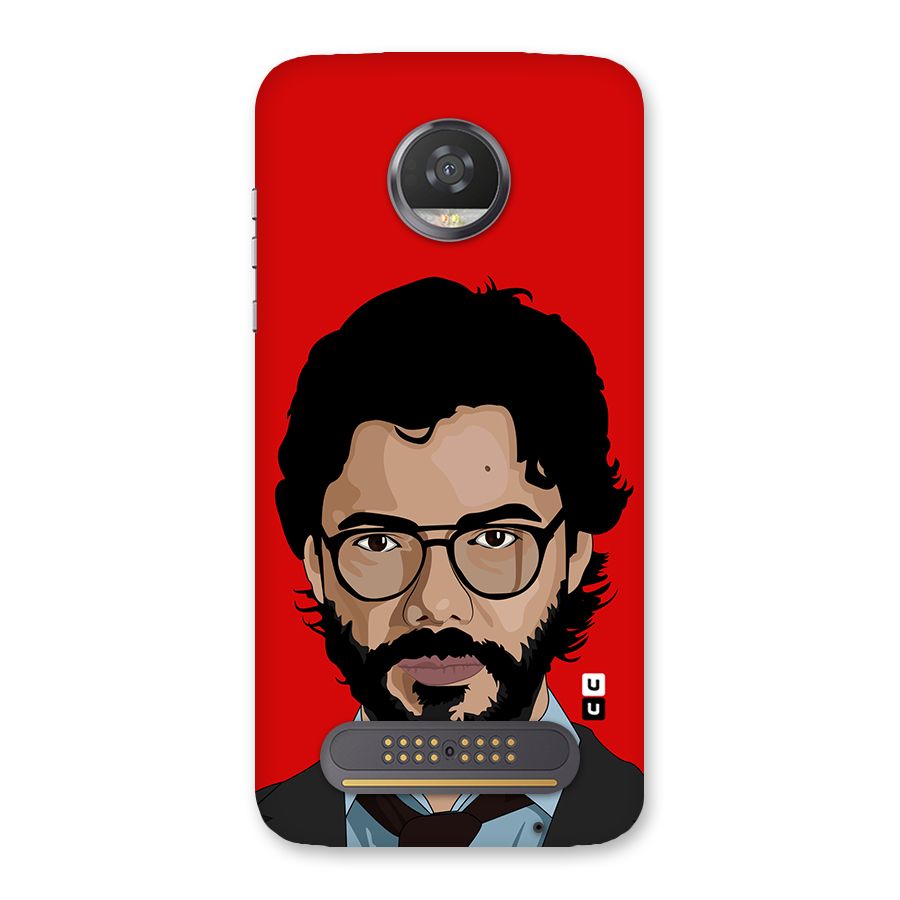 The Professor Illustration Art Back Case for Moto Z2 Play