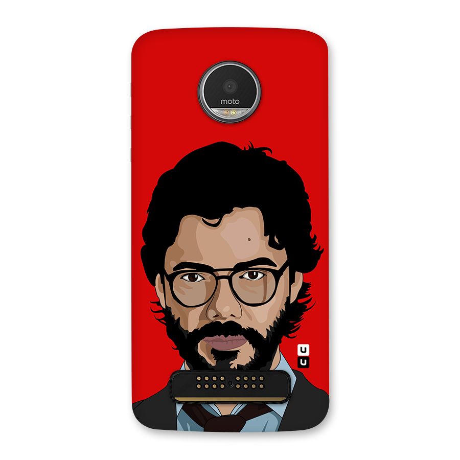 The Professor Illustration Art Back Case for Moto Z Play