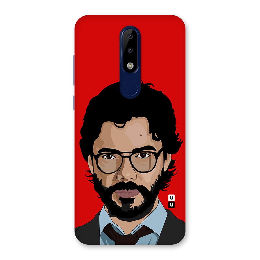 The Professor Illustration Art Back Case for Nokia 5.1 Plus