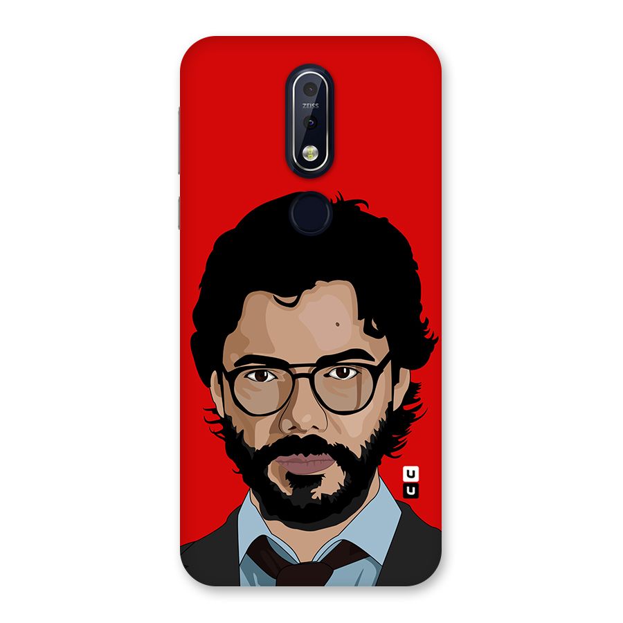 The Professor Illustration Art Back Case for Nokia 7.1