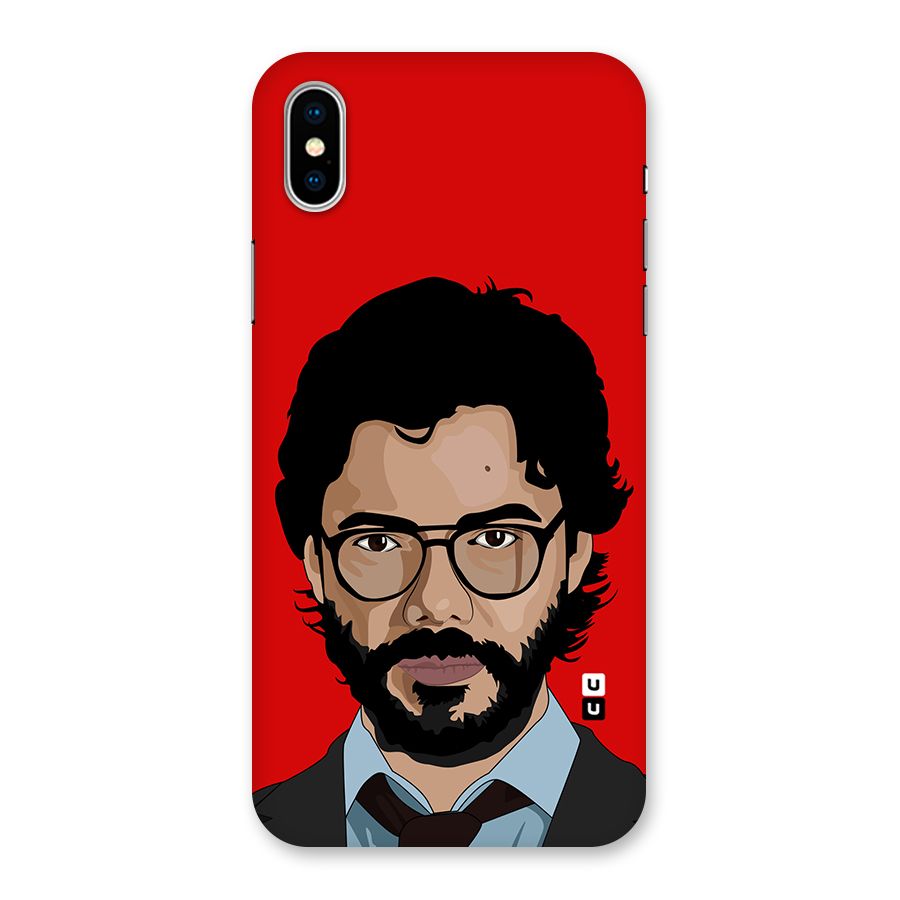 The Professor Illustration Art Back Case for iPhone XS