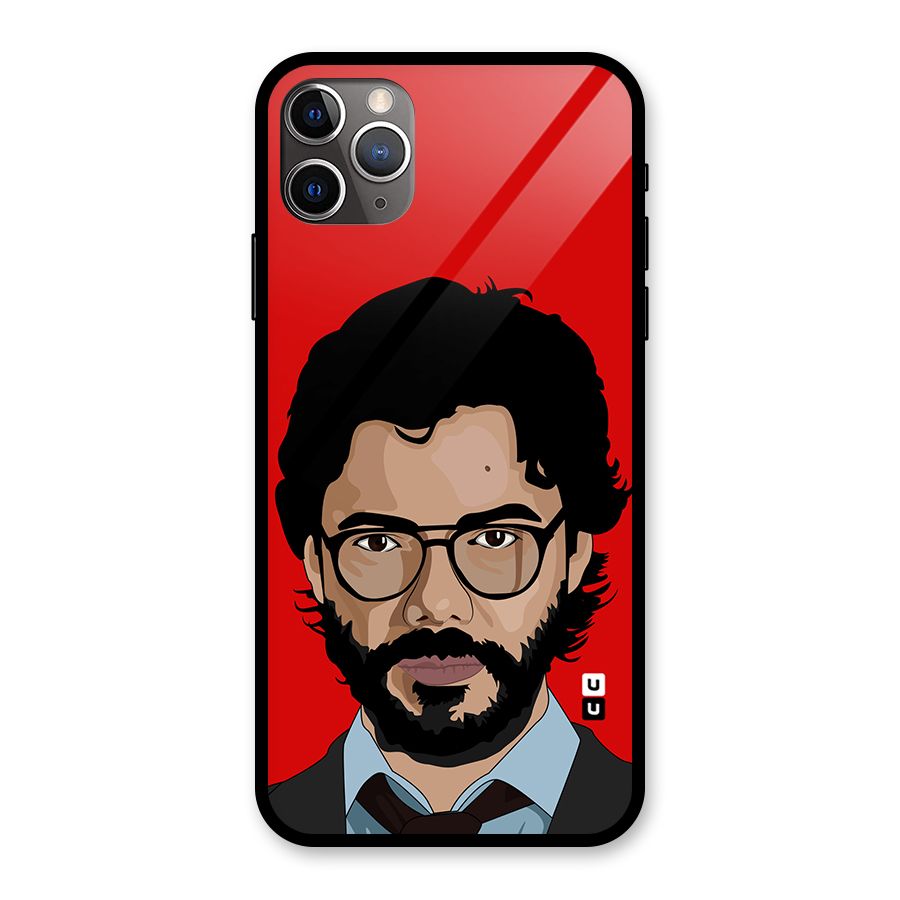 The Professor Illustration Art Glass Back Case for iPhone 11 Pro Max