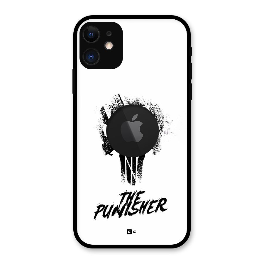 The Punisher Glass Back Case for iPhone 11 Logo Cut