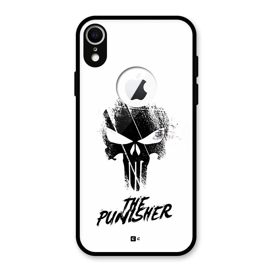 The Punisher Glass Back Case for iPhone XR Logo Cut